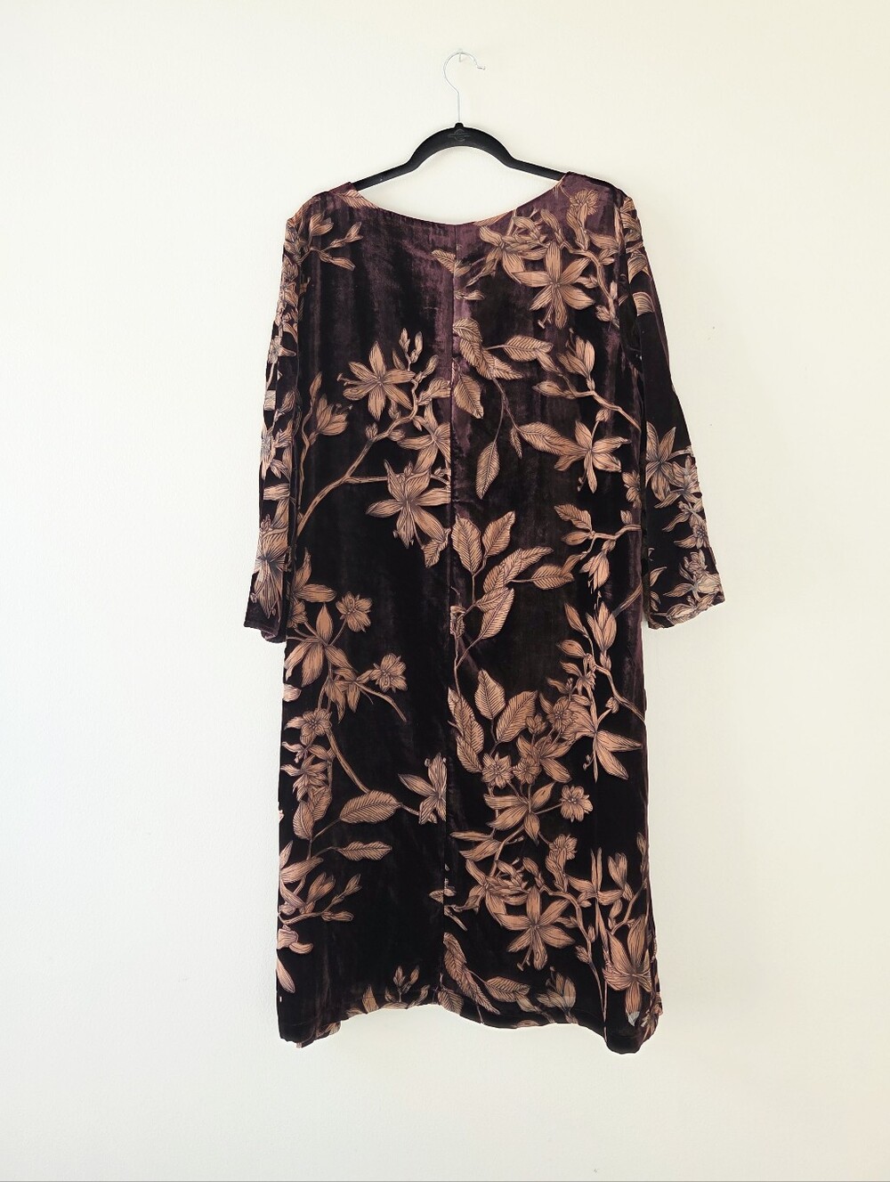 Chico's Burnout Velvet Midi Dress Size 3 Size 16 - Picture 6 of 9